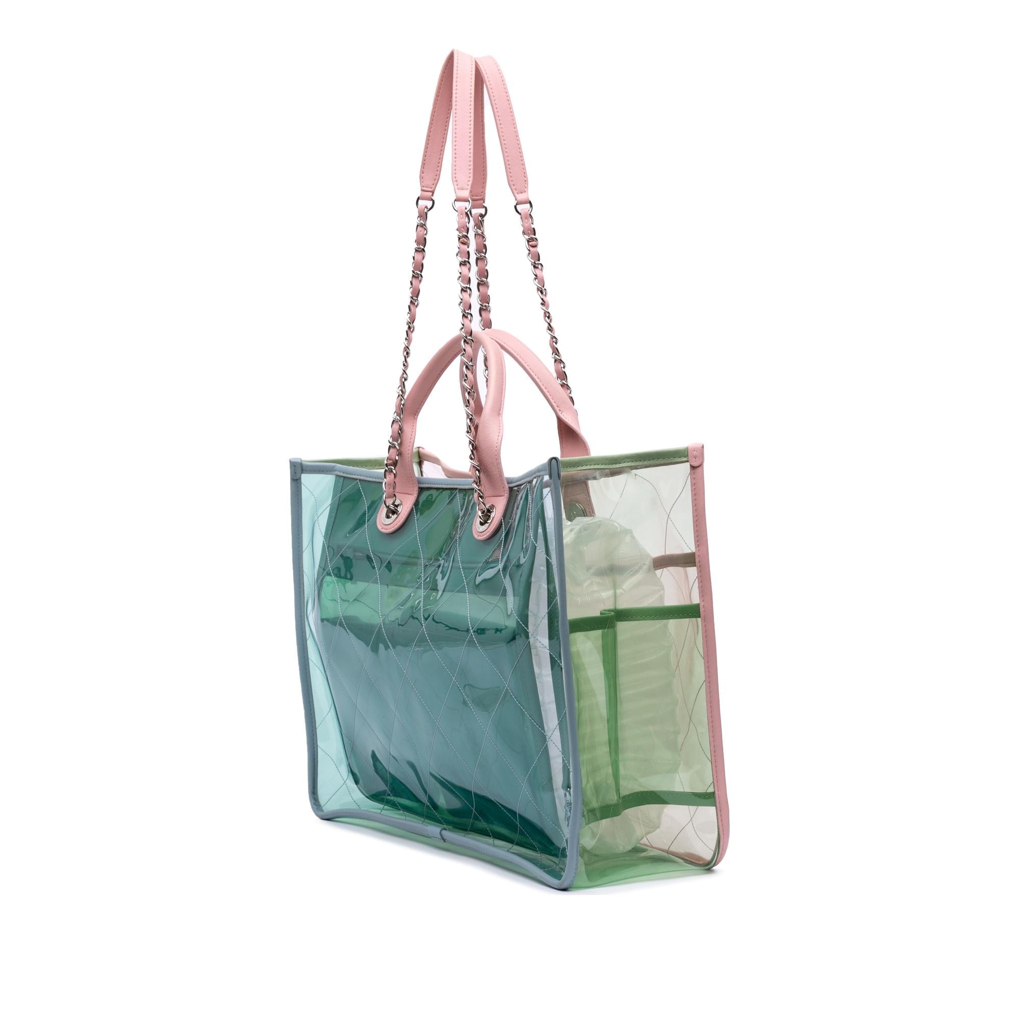 Chanel Medium Tricolor PVC and Lambskin Coco Splash Shopping Tote