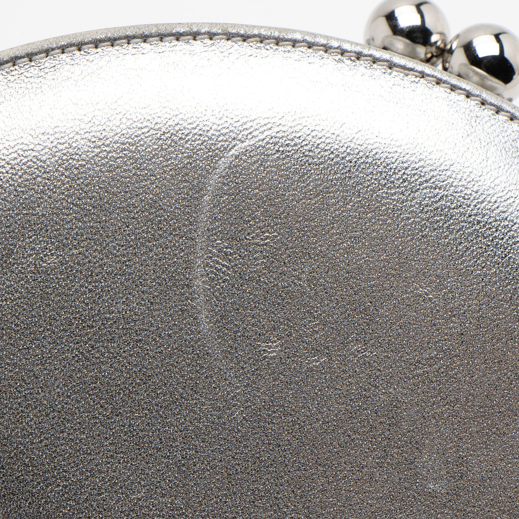 Chanel Metallic Lambskin Patent Leather Double Circle Clutch