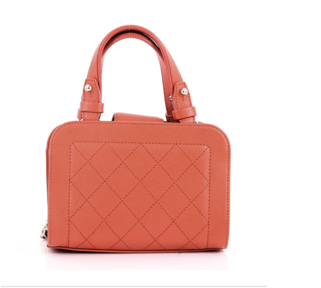 CHANEL LABEL CLICK QUILTED CALFSKIN MINI SHOPPING TOTE BAG