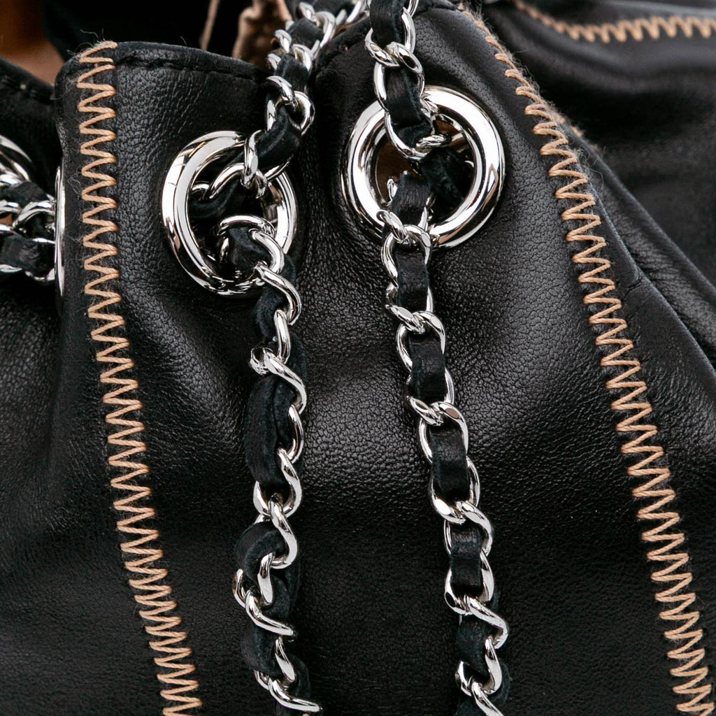 Chanel Mini Lambskin and Satin Reversible Sac Cordon