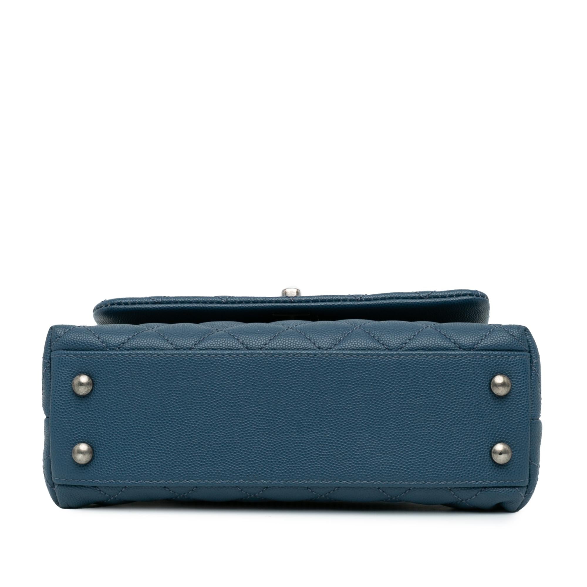 Chanel Mini Quilted Caviar Coco Top Handle Bag