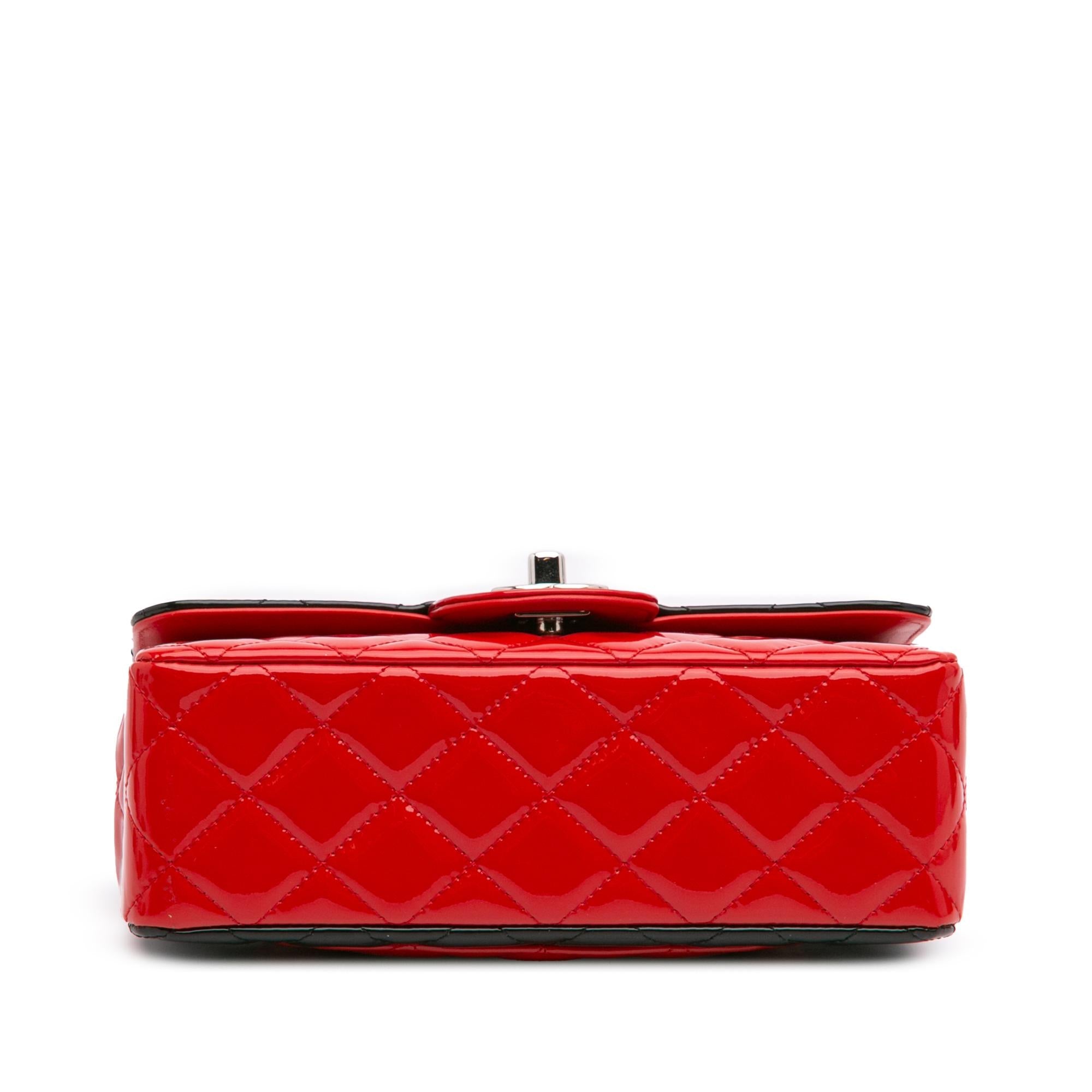 Chanel Mini Rectangular Bicolor Patent Single Flap