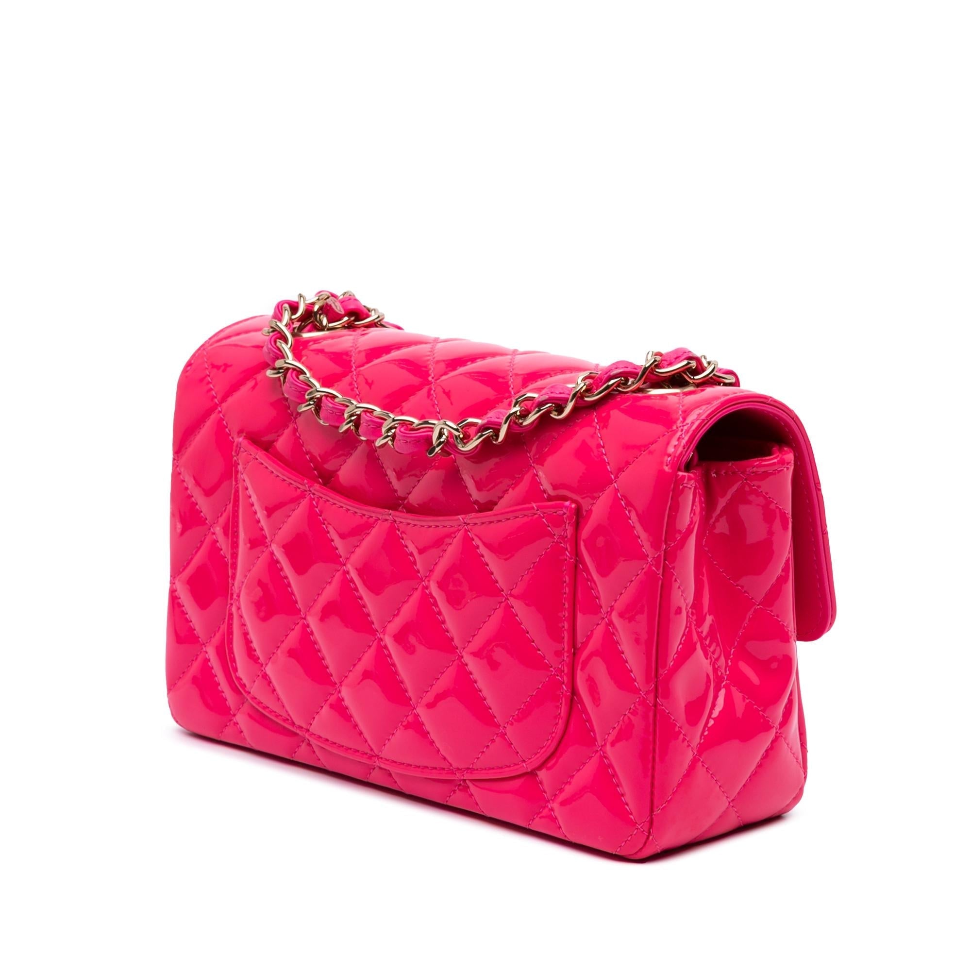 Chanel Mini Rectangular Classic Patent Single Flap