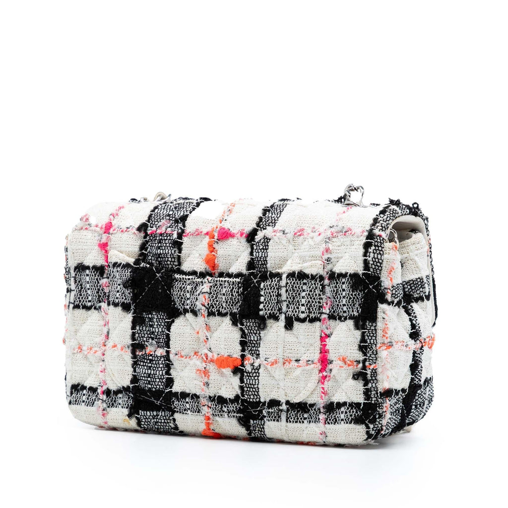 Chanel Mini Rectangular Classic Tweed Check Single Flap