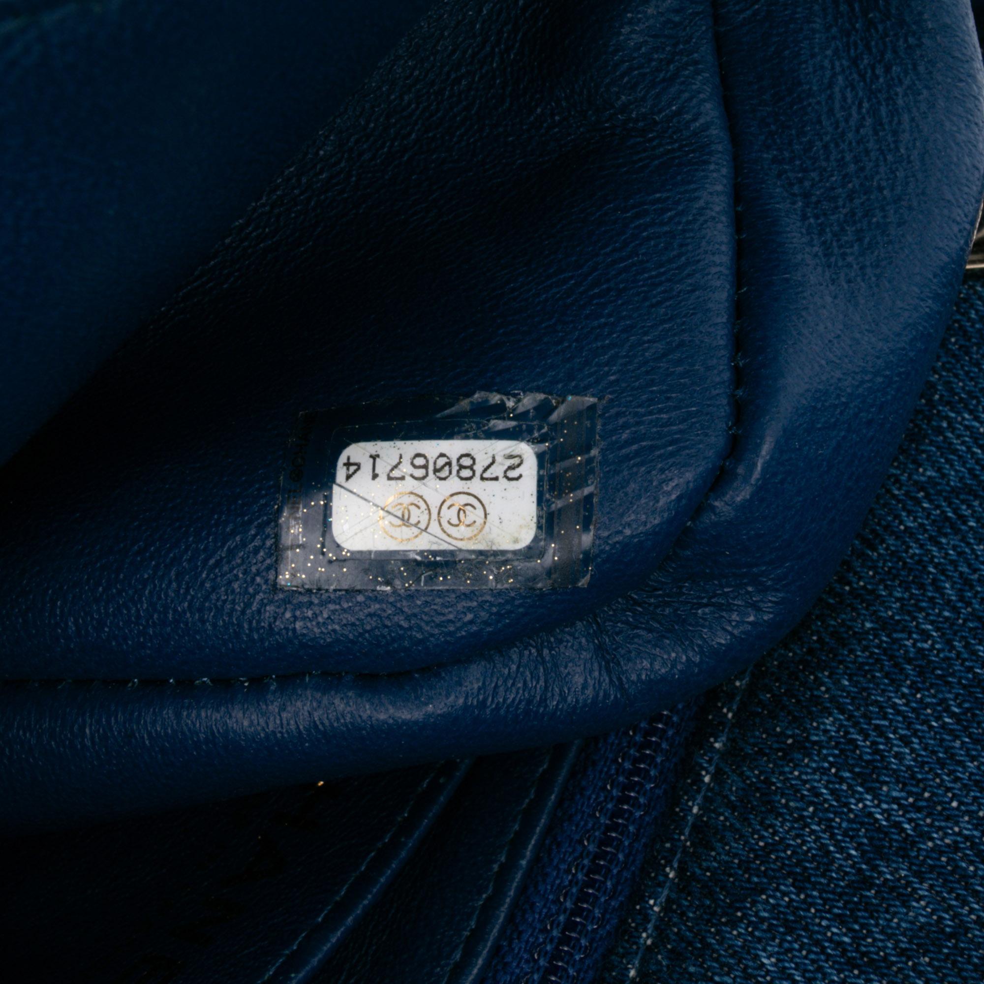 Chanel Mini Rectangular Multicolor Classic Denim Single Flap