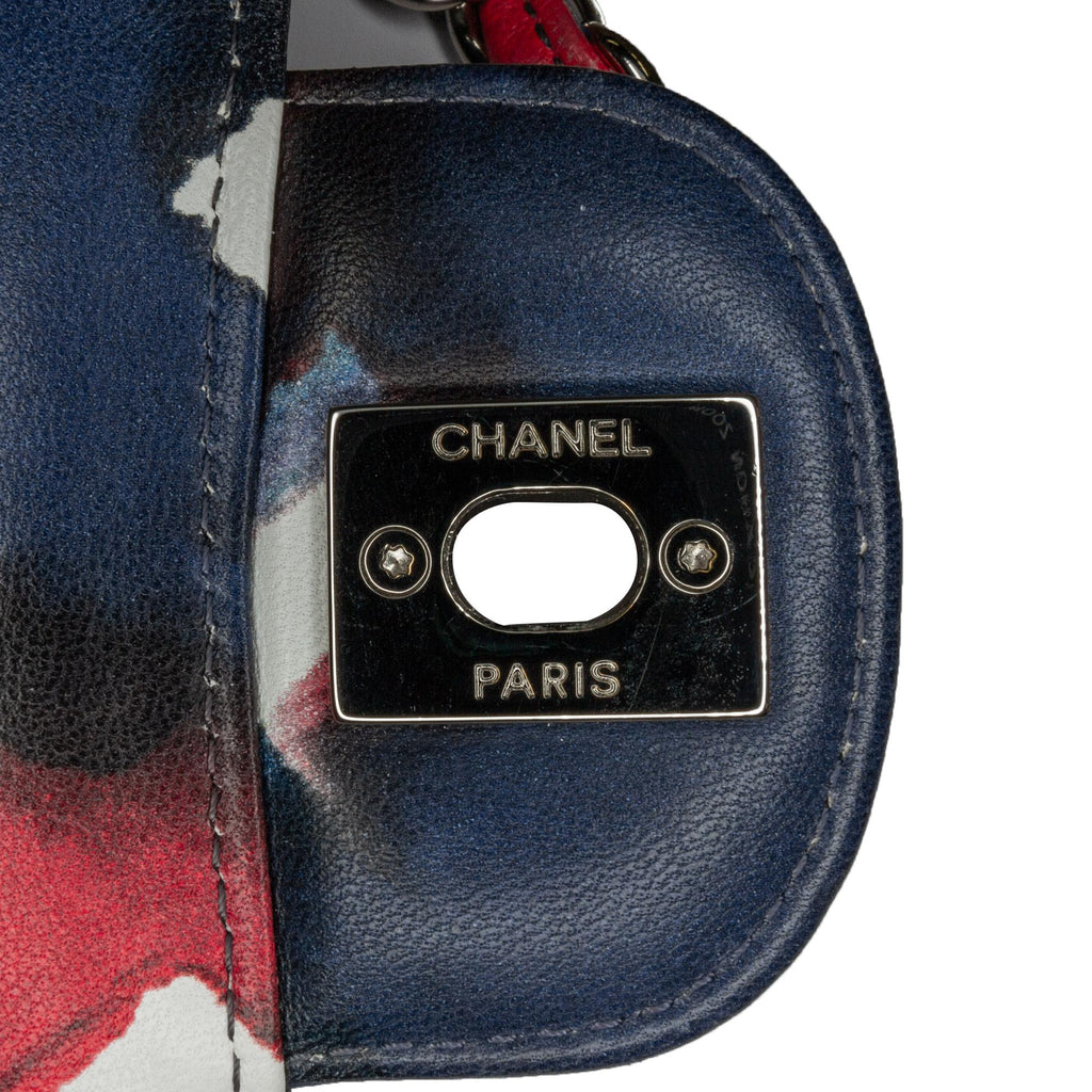 Chanel Mini Square Classic Airlines Printed Lambskin Single Flap
