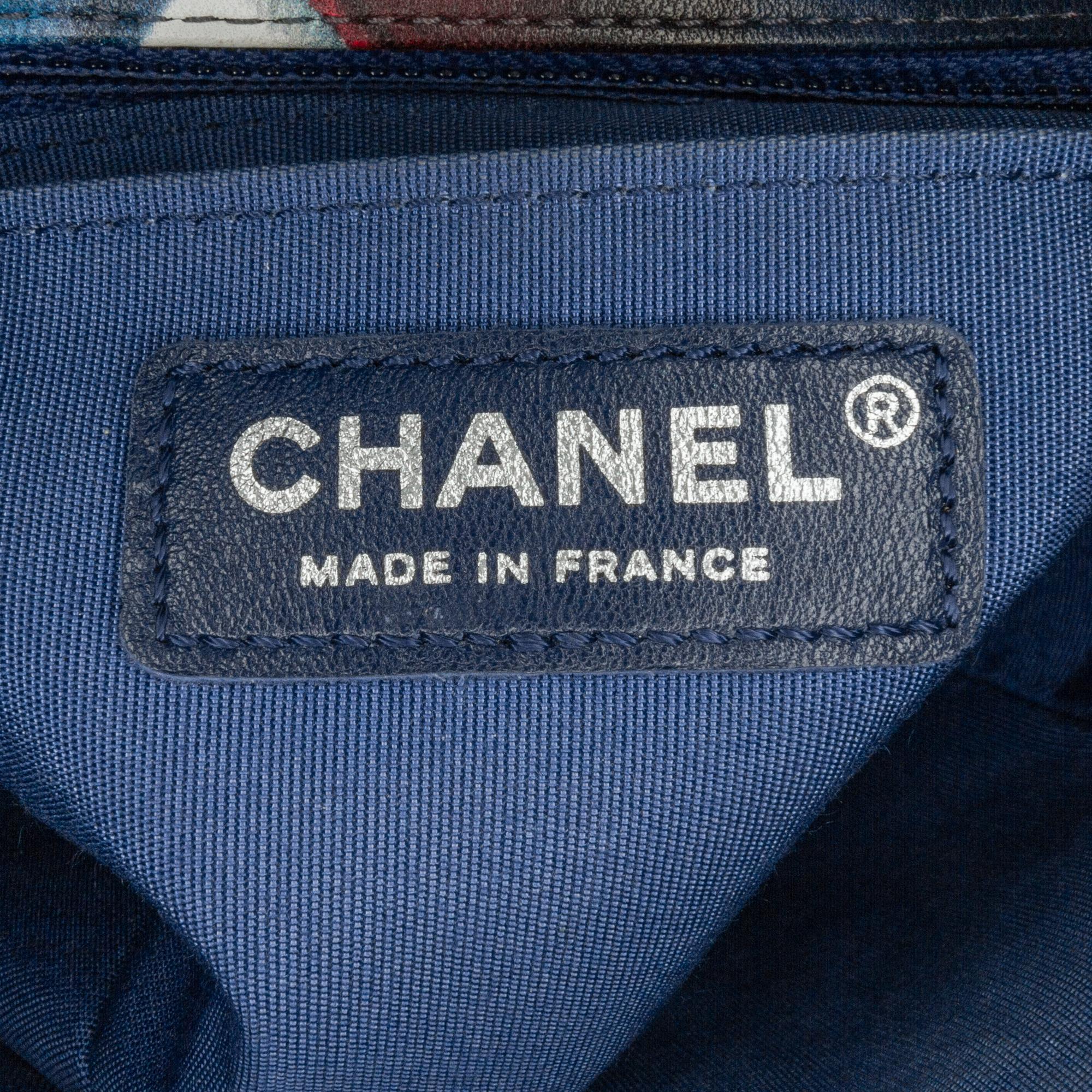 Chanel Mini Square Classic Airlines Printed Lambskin Single Flap