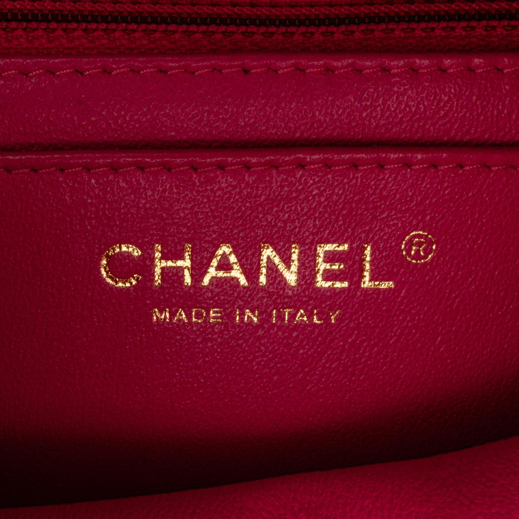 Chanel Mini Square Classic Chevron Lambskin Single Flap