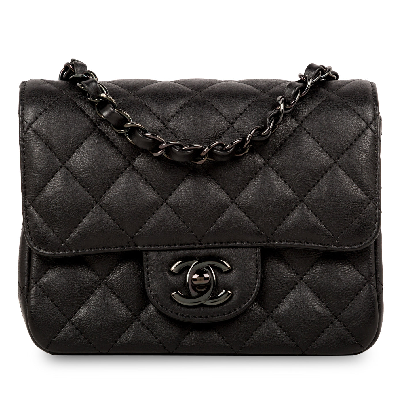 Chanel Classic Flap Bag - Mini Square - So Black