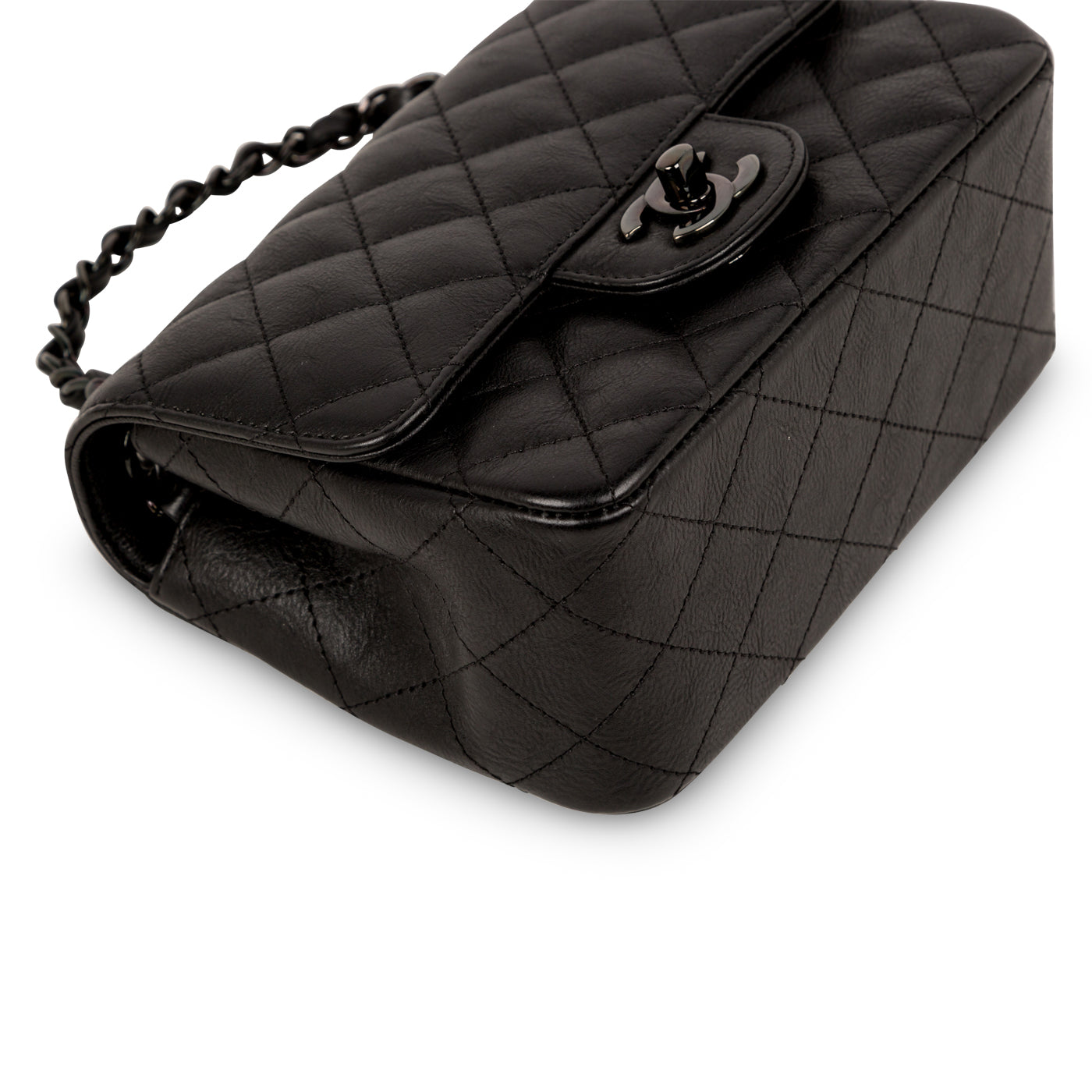 Chanel Classic Flap Bag - Mini Square - So Black