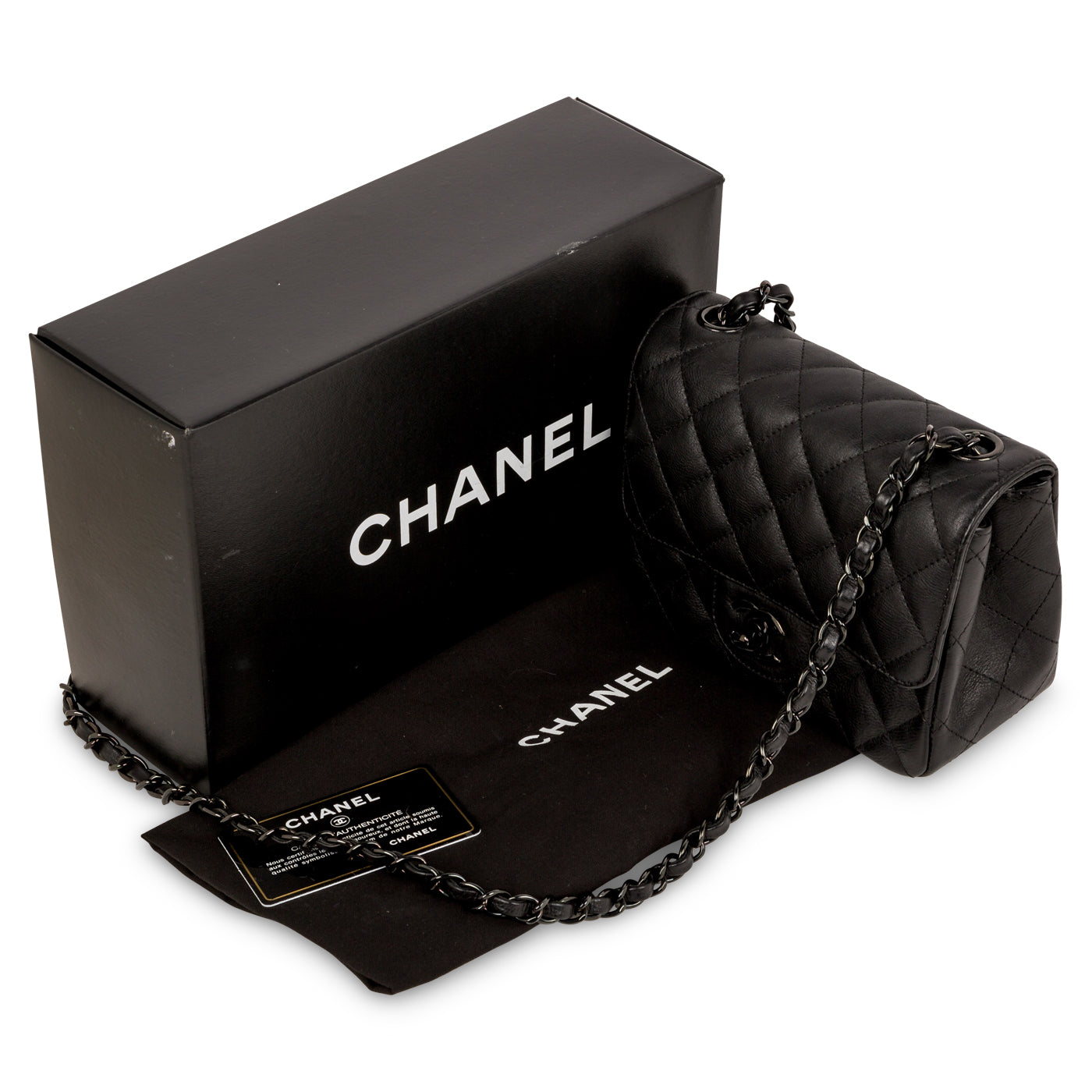 Chanel Classic Flap Bag - Mini Square - So Black