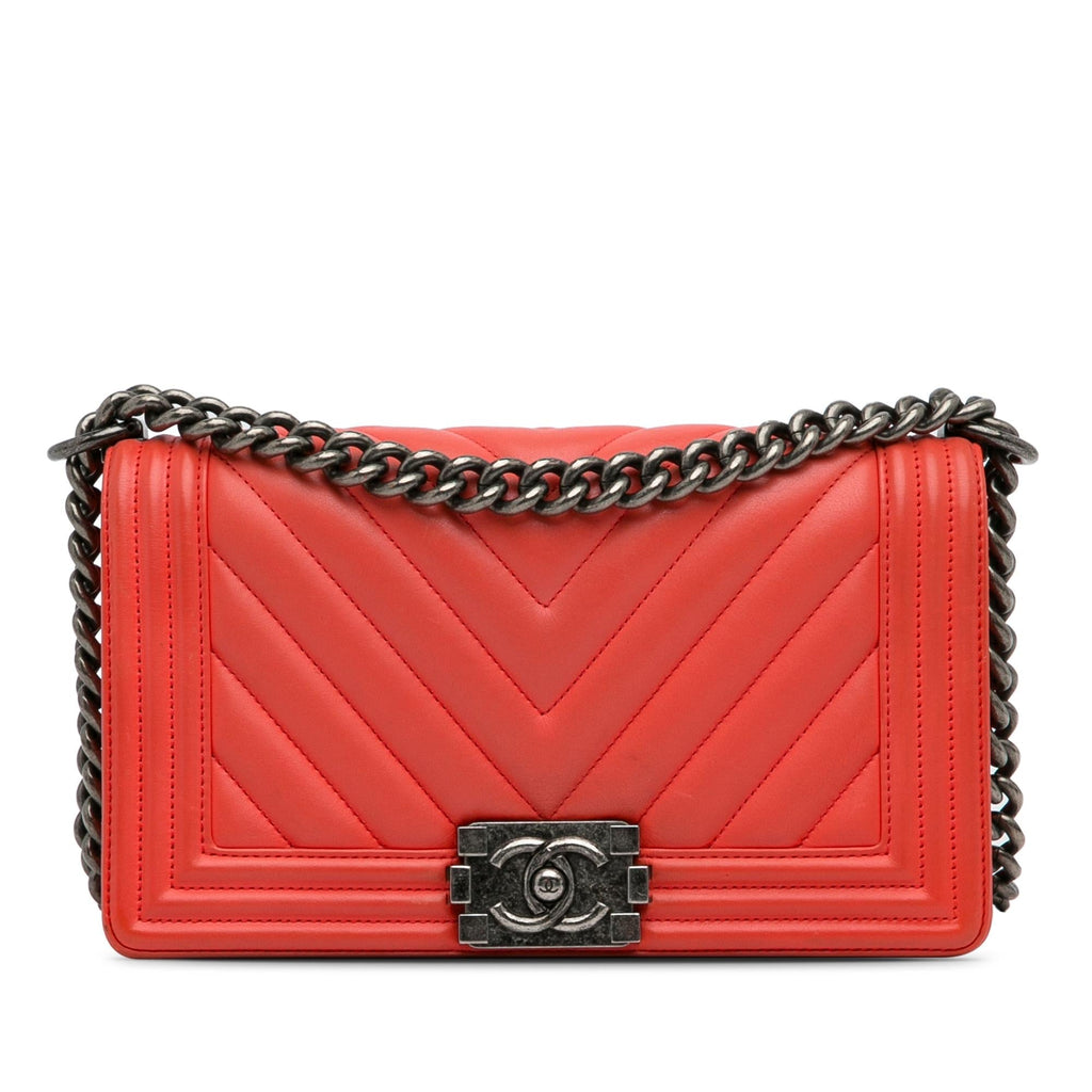 Chanel Old Medium Chevron Calfskin Boy Flap