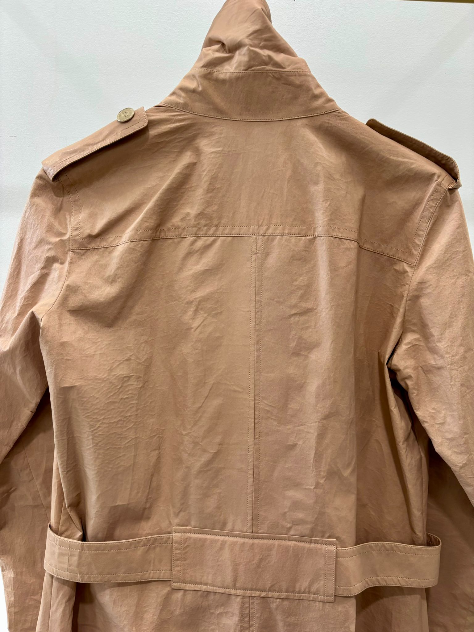 CHANEL 2015 PARIS-DUBAI LEATHER TRENCH COAT