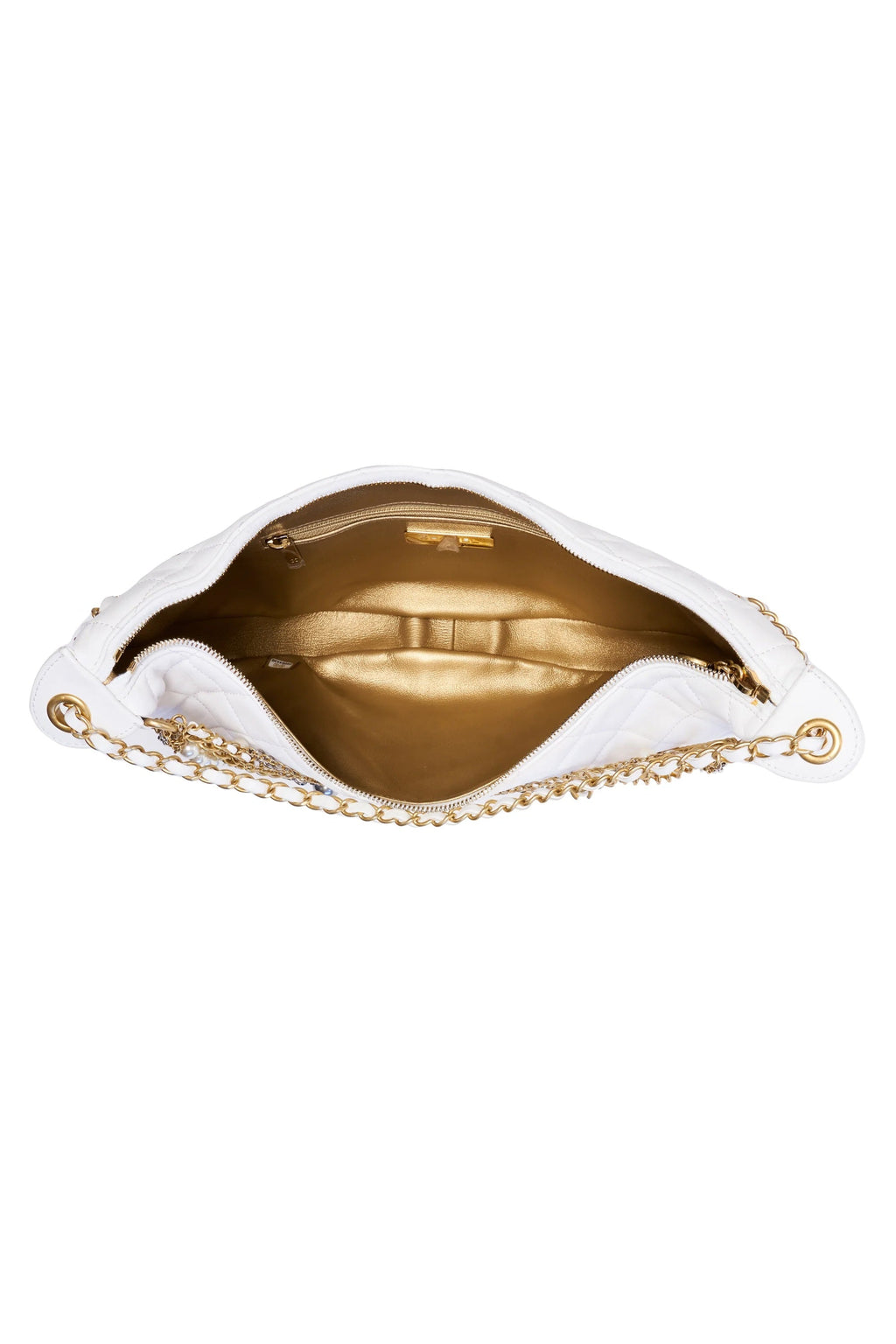 CHANEL PARIS NY ALL ABOUT CHAINS NAPPA LEATHER HOBO BAG