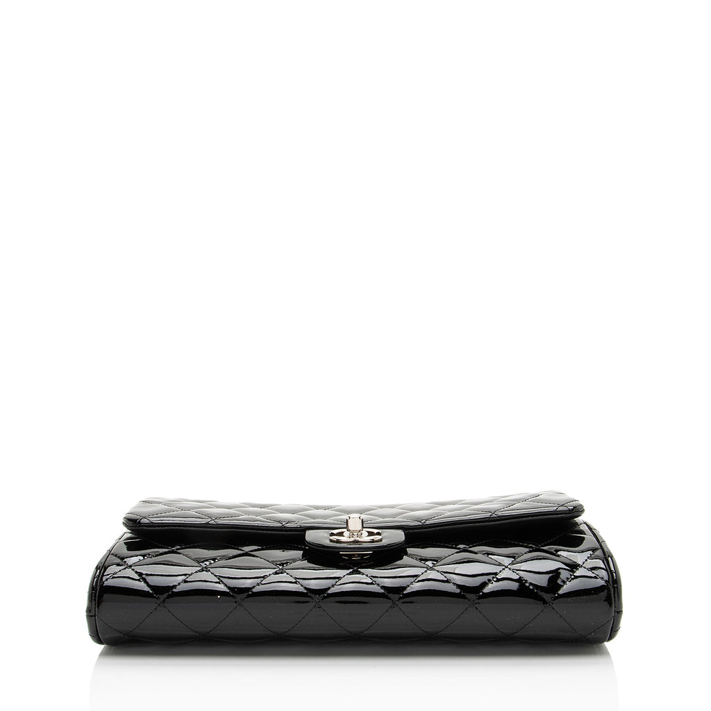 Chanel Patent Leather Classic Chain Flap Clutch