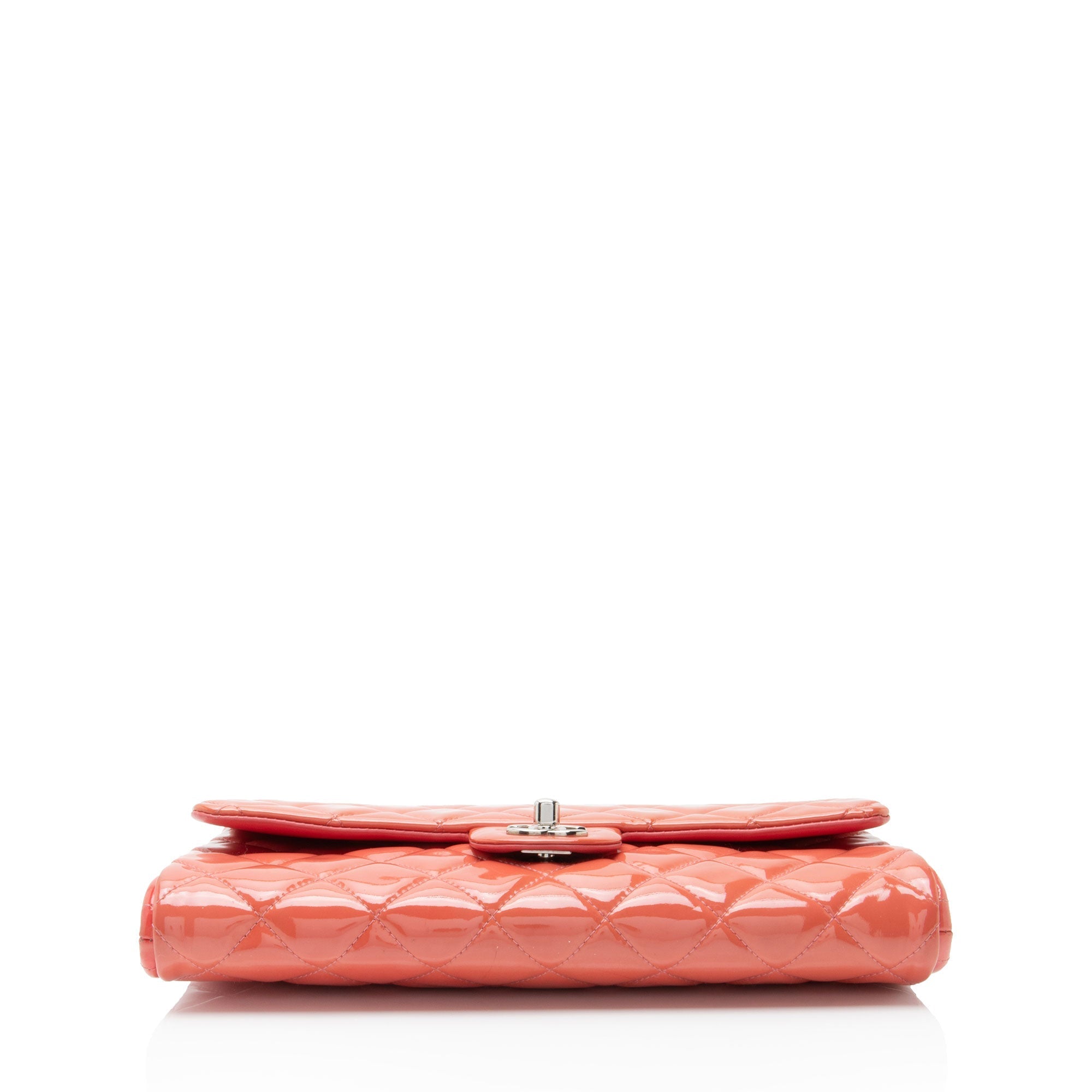 Chanel Patent Leather Chain Flap Clutch