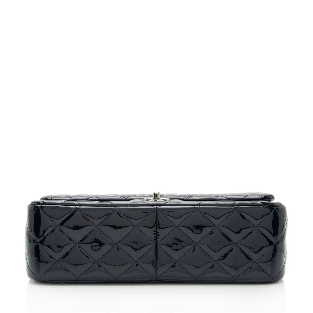 Chanel Patent Leather Classic Jumbo Double Flap Bag (SHF-Ye66Rb)