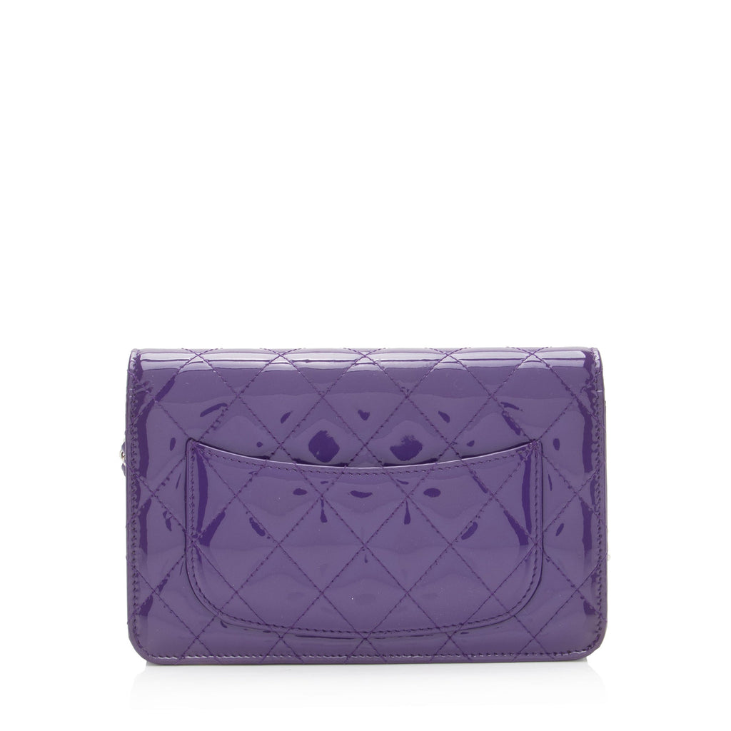 Chanel Patent Leather Classic Wallet on Chain Bag (SHF-0qaVpG)