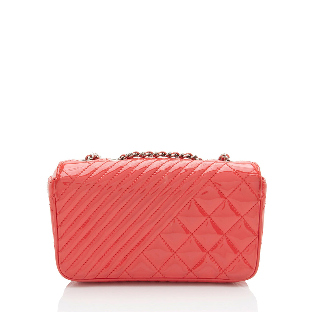 Chanel Patent Leather Coco Boy Small Flap Bag