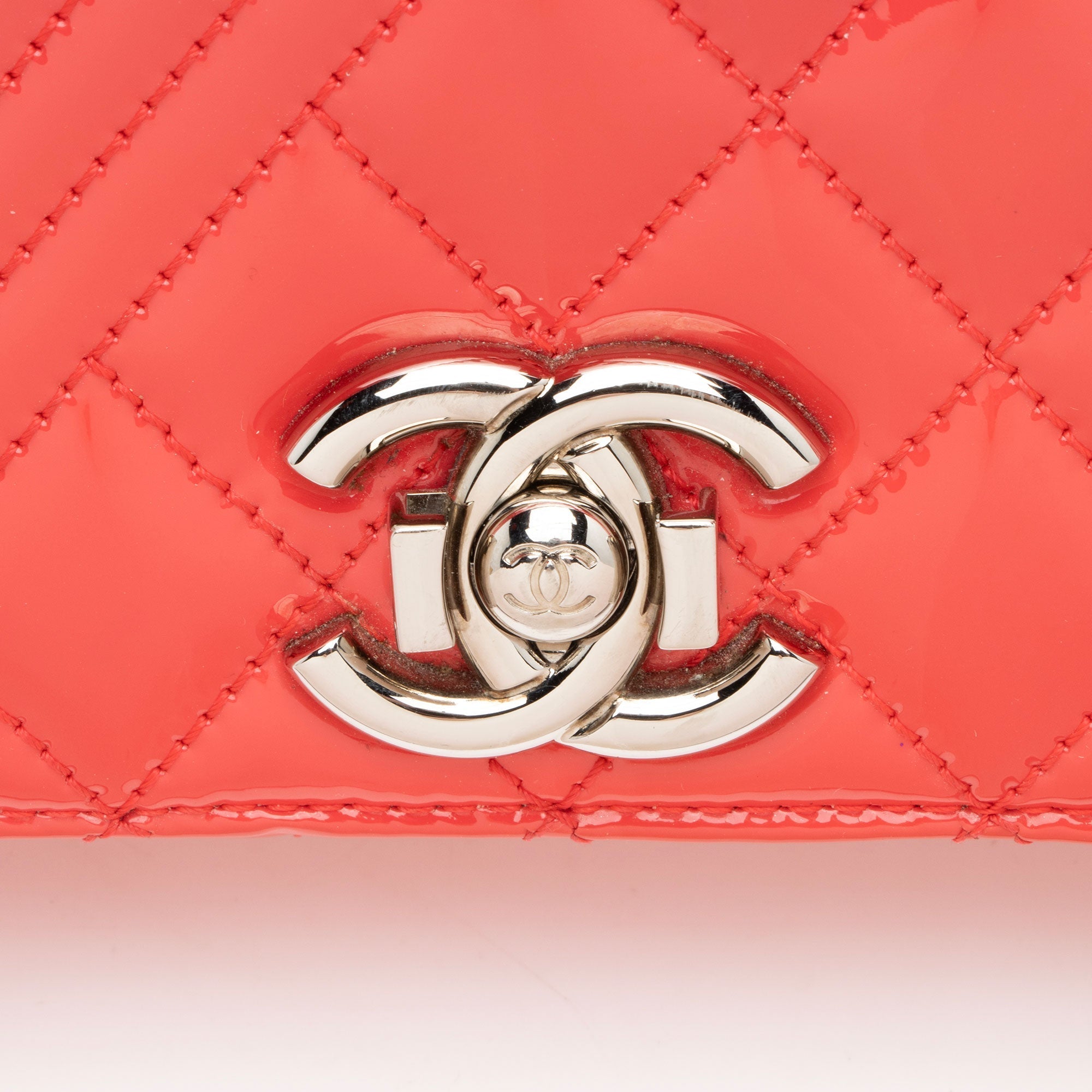 Chanel Patent Leather Coco Boy Small Flap Bag