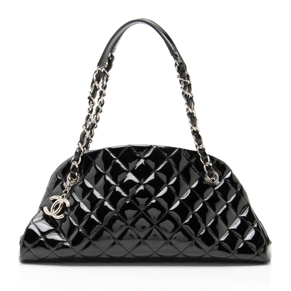 Chanel Patent Leather Just Mademoiselle Bowler Bag