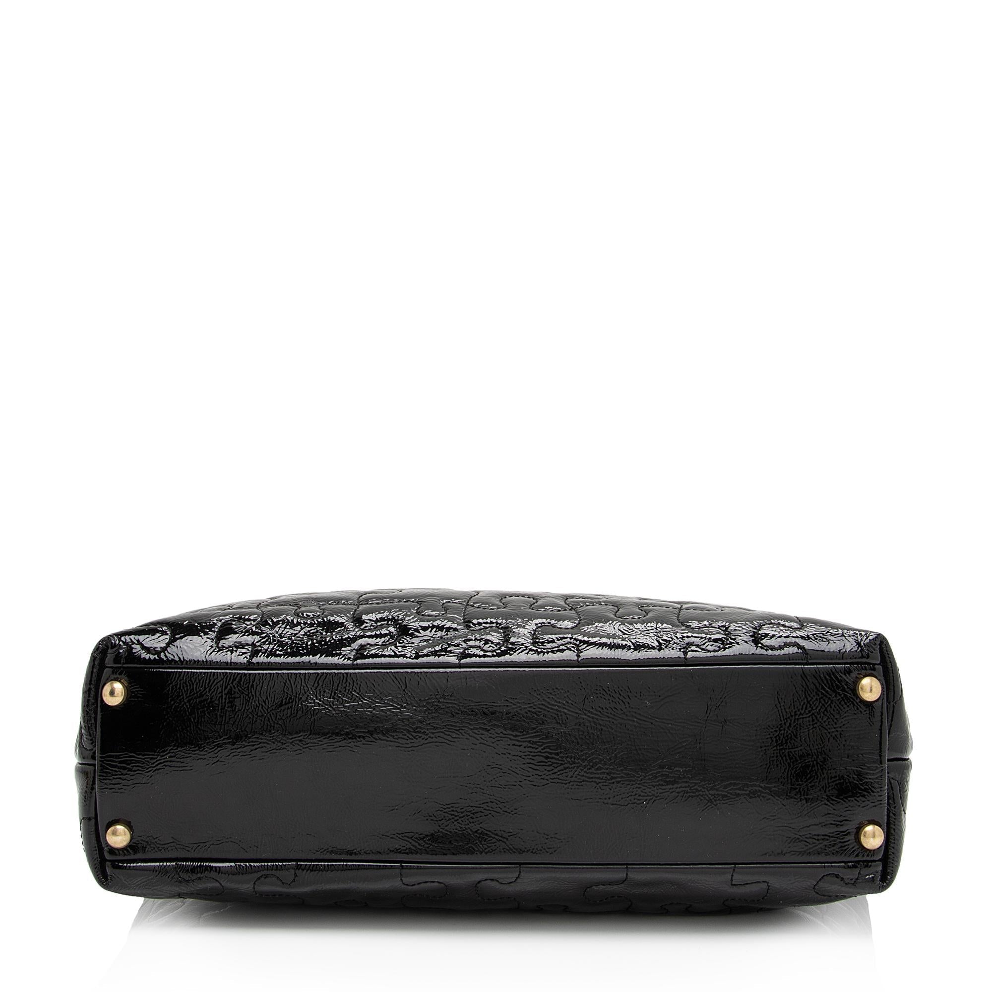 Chanel Patent Leather Puzzle Tote (SHF-uPxGaG)