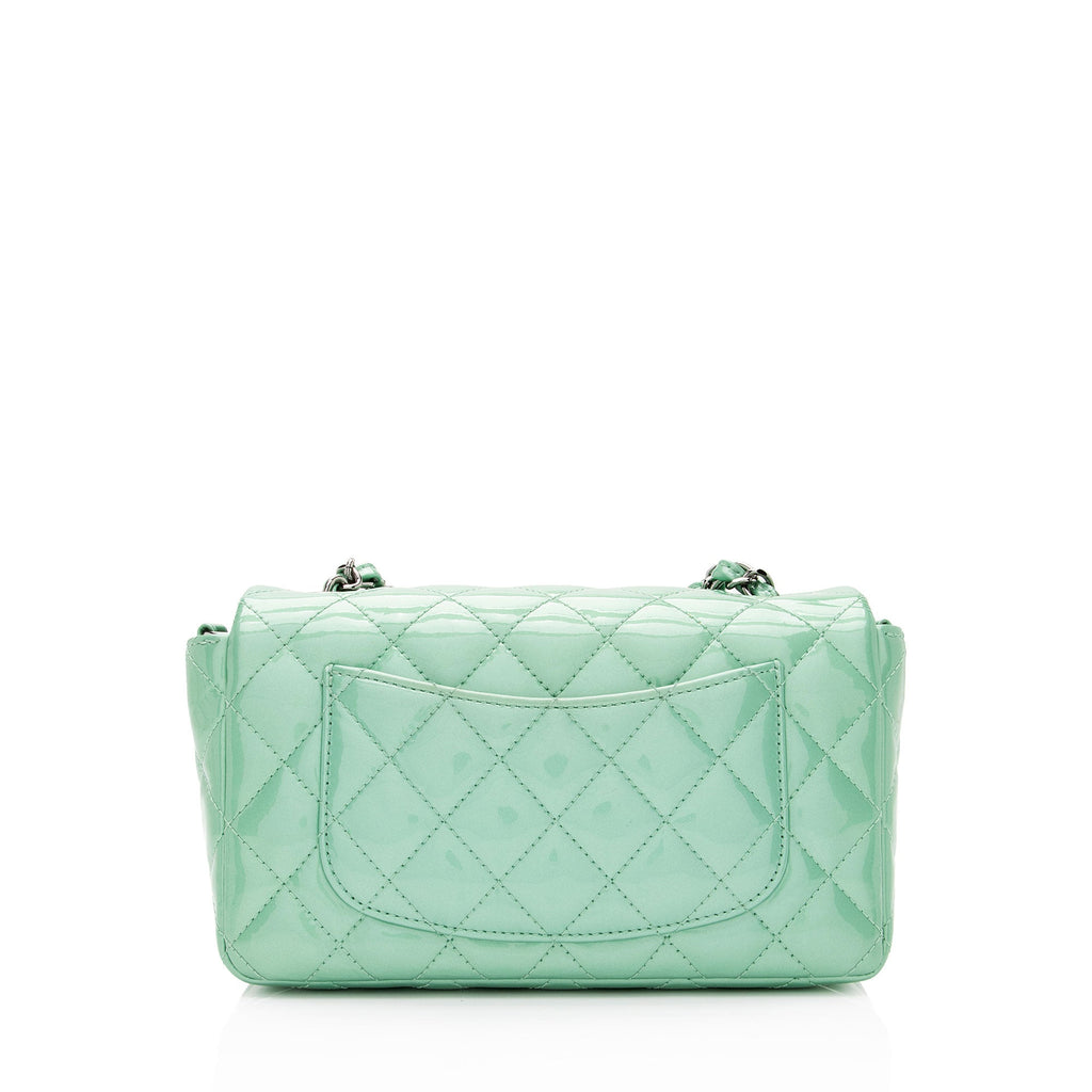 Chanel Patent Leather Rectangular Mini Flap Bag (SHF-ZhLCor)