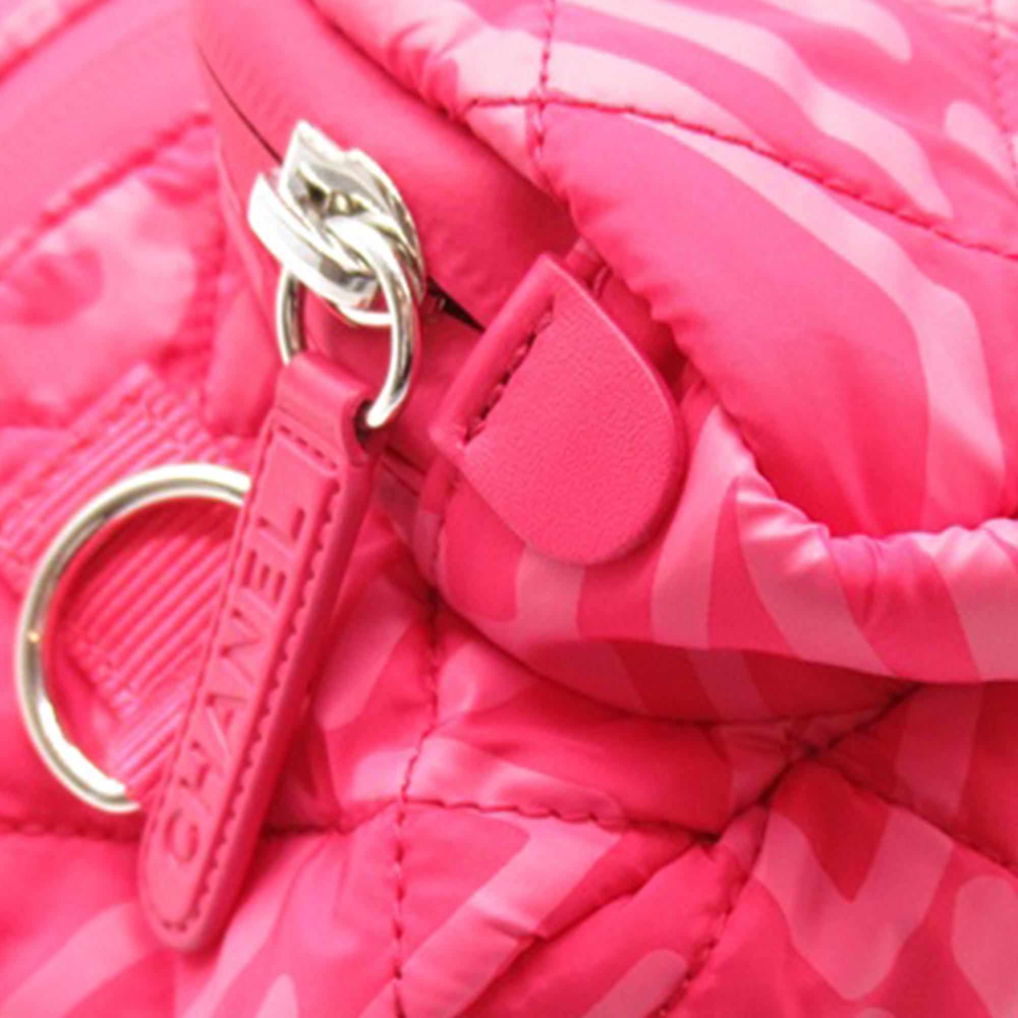Chanel Printed Nylon Coco Neige Convertible Backpack (SHG-K2hyRT)