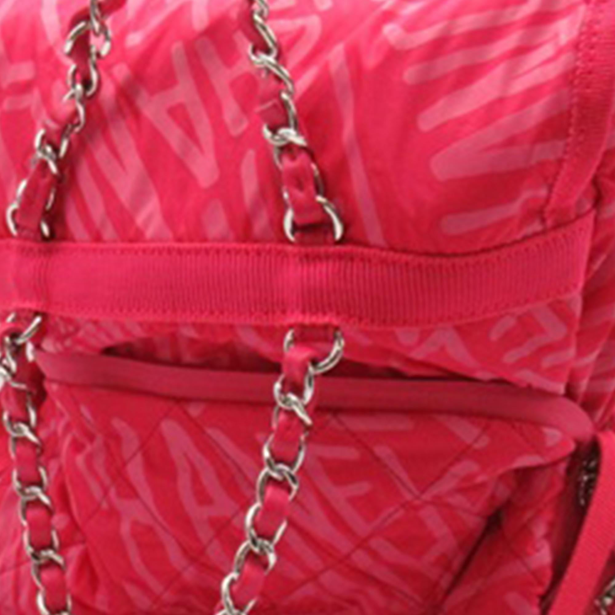 Chanel Printed Nylon Coco Neige Convertible Backpack (SHG-eS0Mxe)