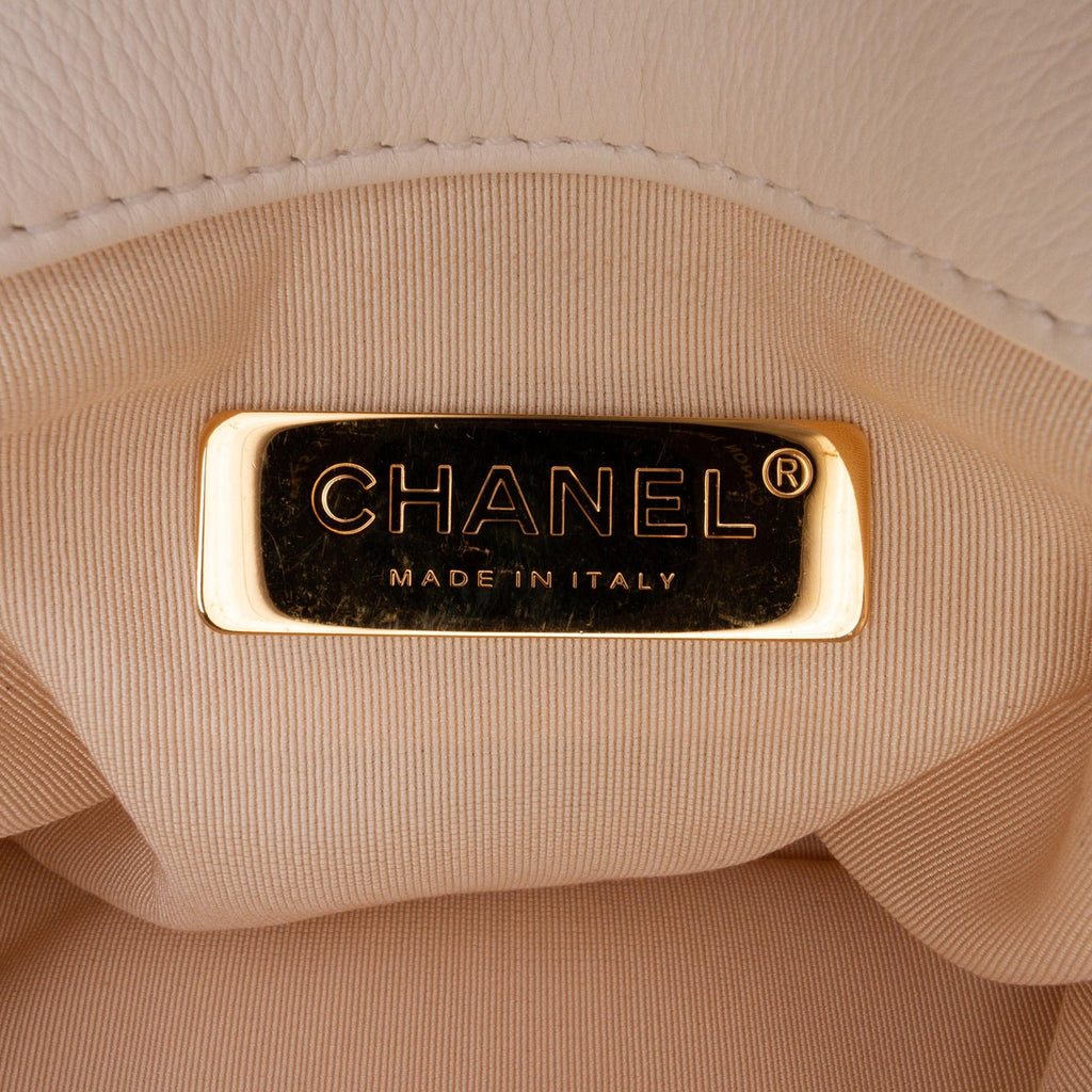 Chanel Quilted Calfskin Pearl CC Accordion Flap