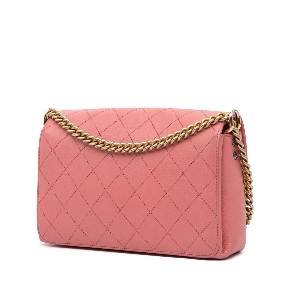 Chanel Quilted Calfskin Straight Lined Flap