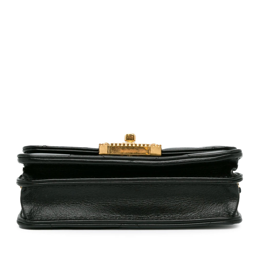 Chanel Quilted Calfskin Strass Clutch With Chain Flap