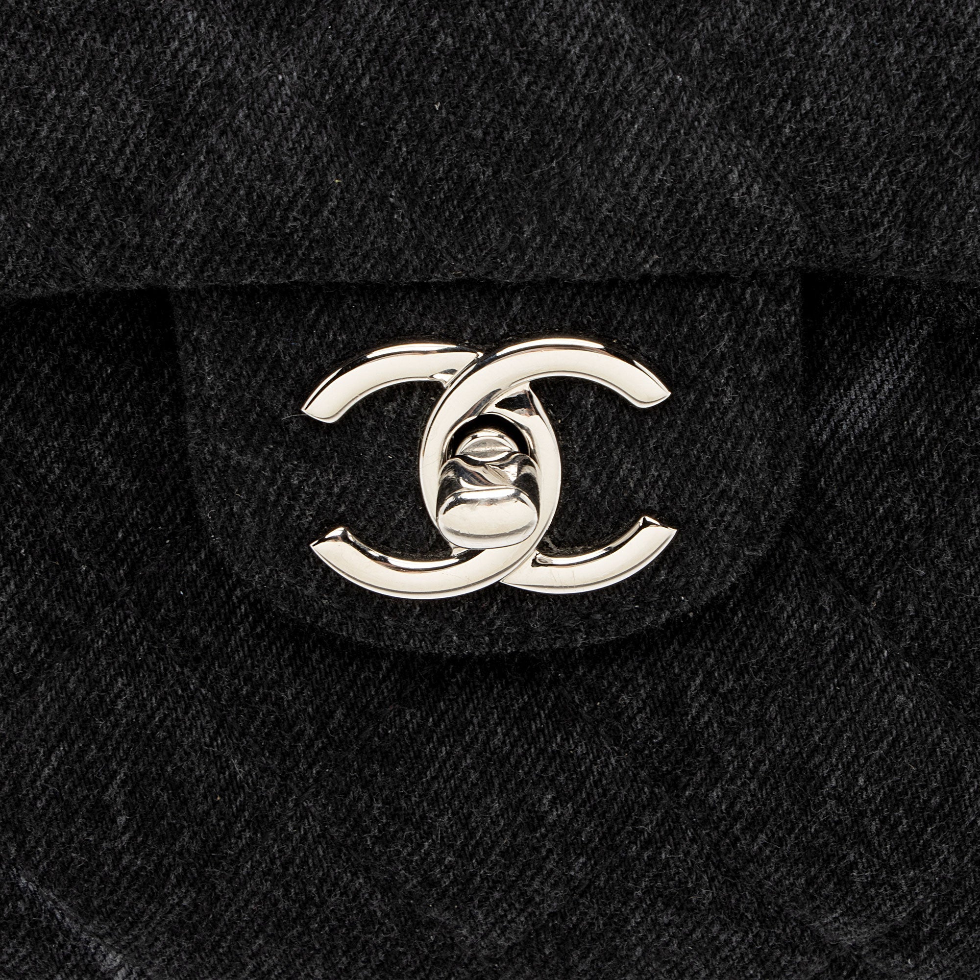 Chanel Quilted Denim CC Jumbo Single Flap Bag