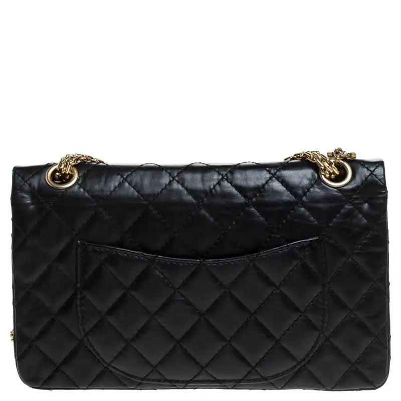 CHANEL QUILTED LEATHER CLASSIC 2.55 REISSUE DOUBLE FLAP PEARL CHAIN BAG