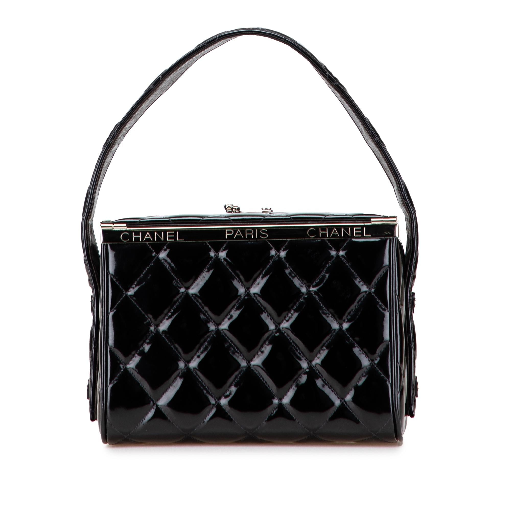 Chanel Quilted Patent Leather Box Handbag