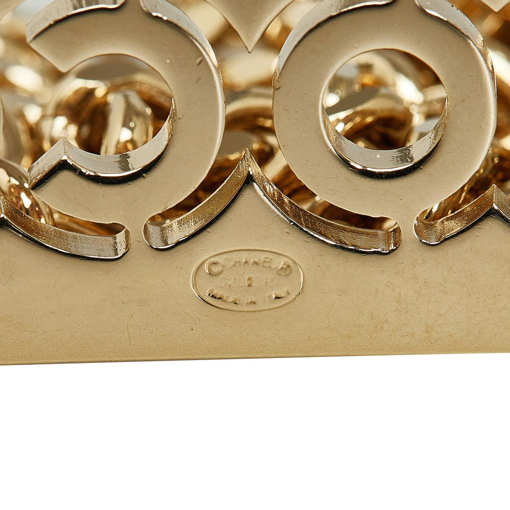 Chanel Rhinestone Coco Name Plate Chain-Link Belt - 35 89 (SHG-XLnxAn)