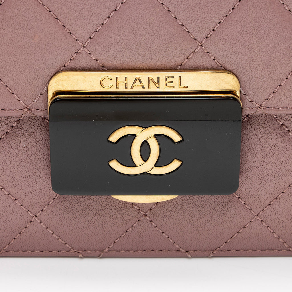 Chanel Sheepskin Beauty Lock Medium Flap Bag