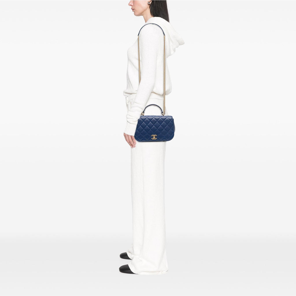 Chanel Small Quilted Caviar Carry Around Flap