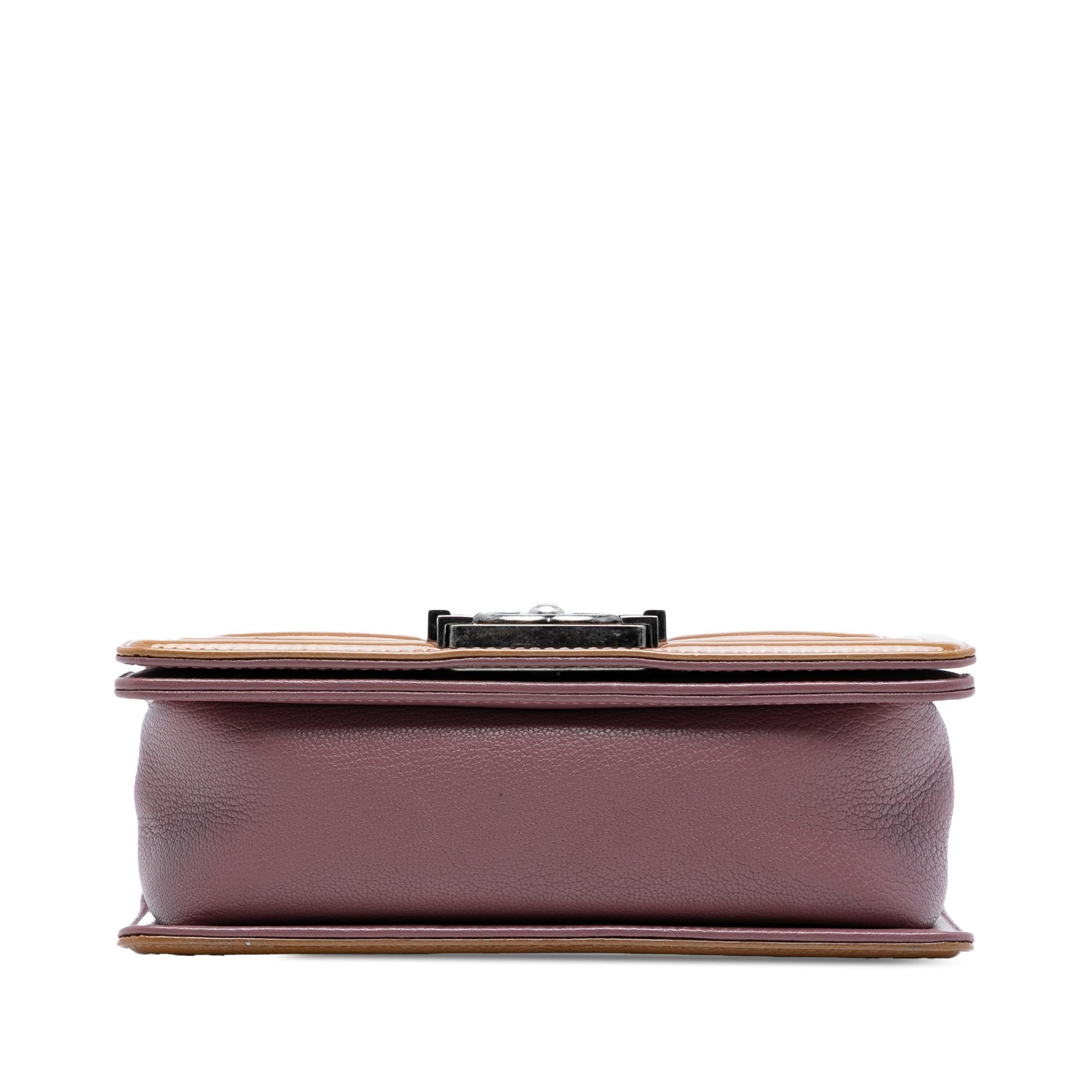 Chanel Small Quilted Goatskin and Patent Duo Boy Flap