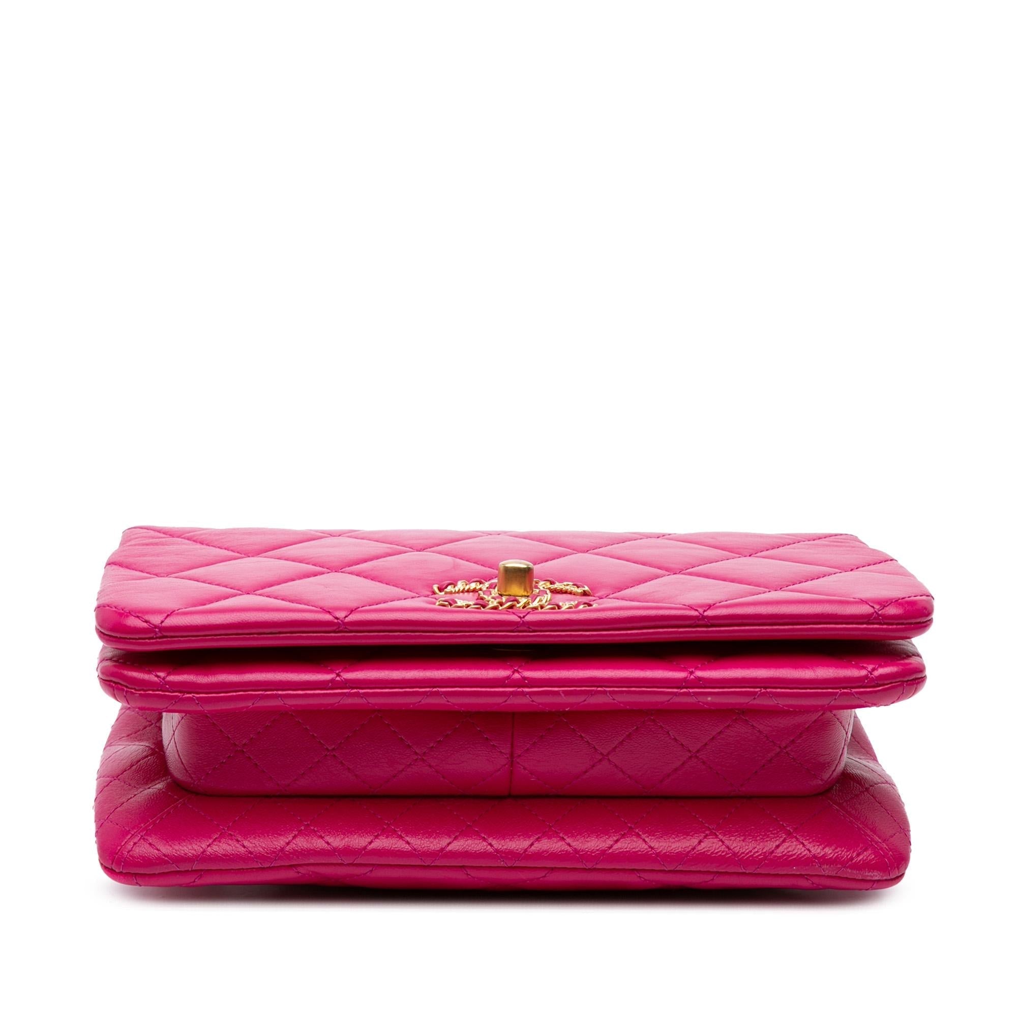 Chanel Small Quilted Lambskin On And On Chain Flap