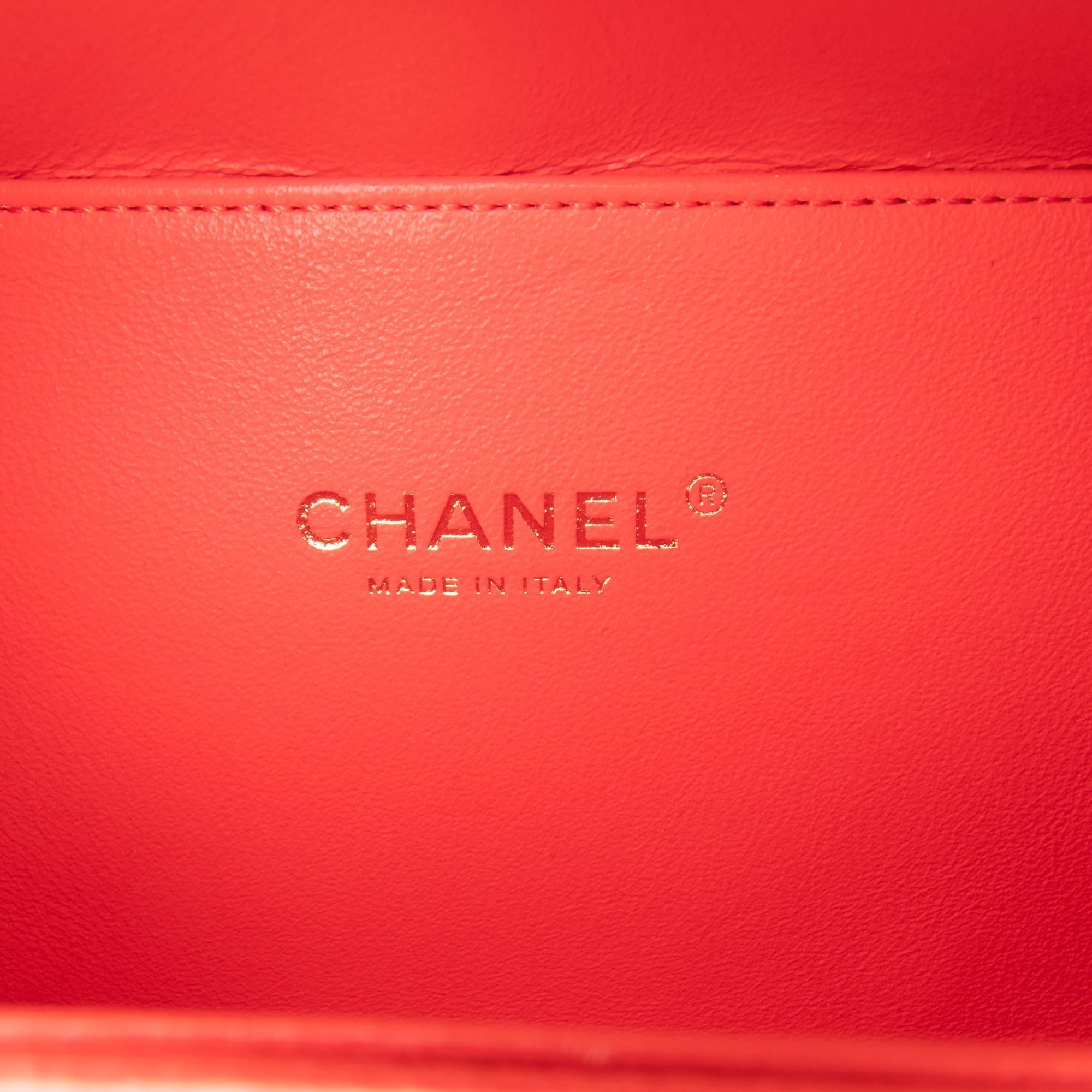 Chanel Small Tricolor Caviar CC Filigree Vanity Case