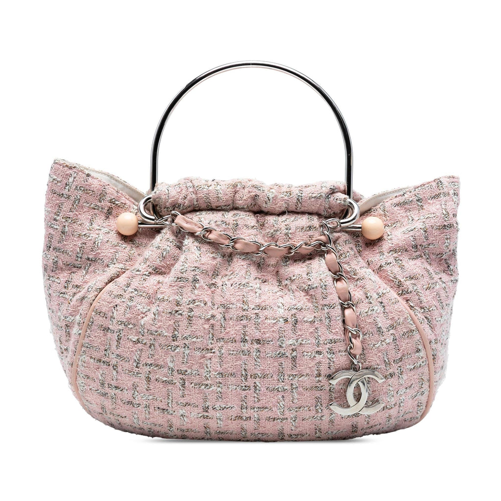 Chanel Tweed Boucle Knitting Top Handle Bag