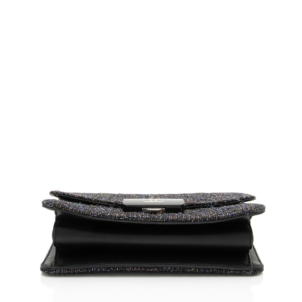 Chanel Tweed Lambskin Beauty Lock Flap Bag