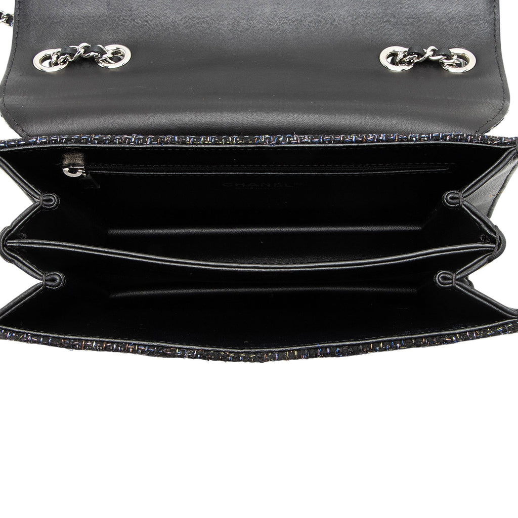 Chanel Tweed Lambskin Beauty Lock Flap Bag