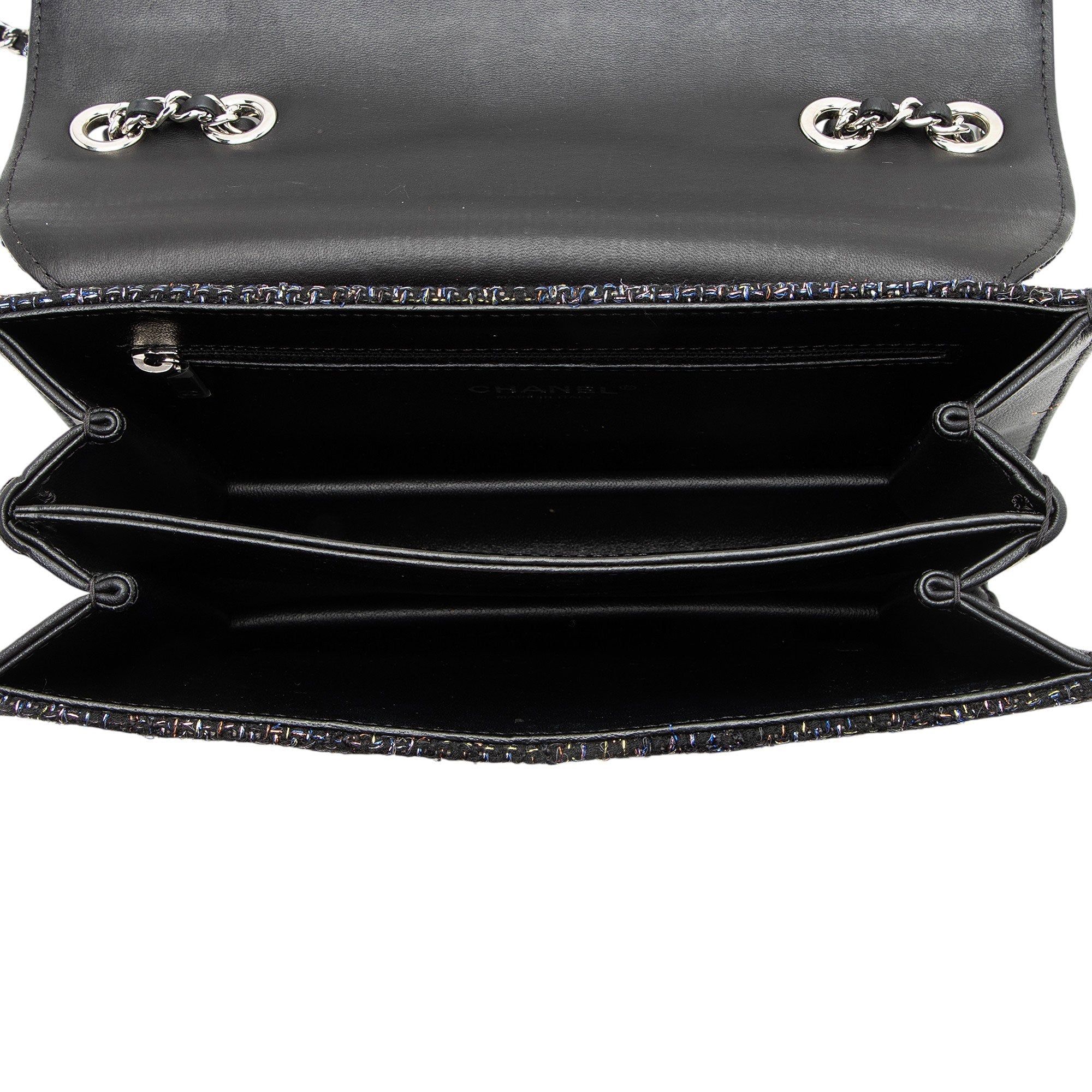 Chanel Tweed Lambskin Beauty Lock Flap Bag