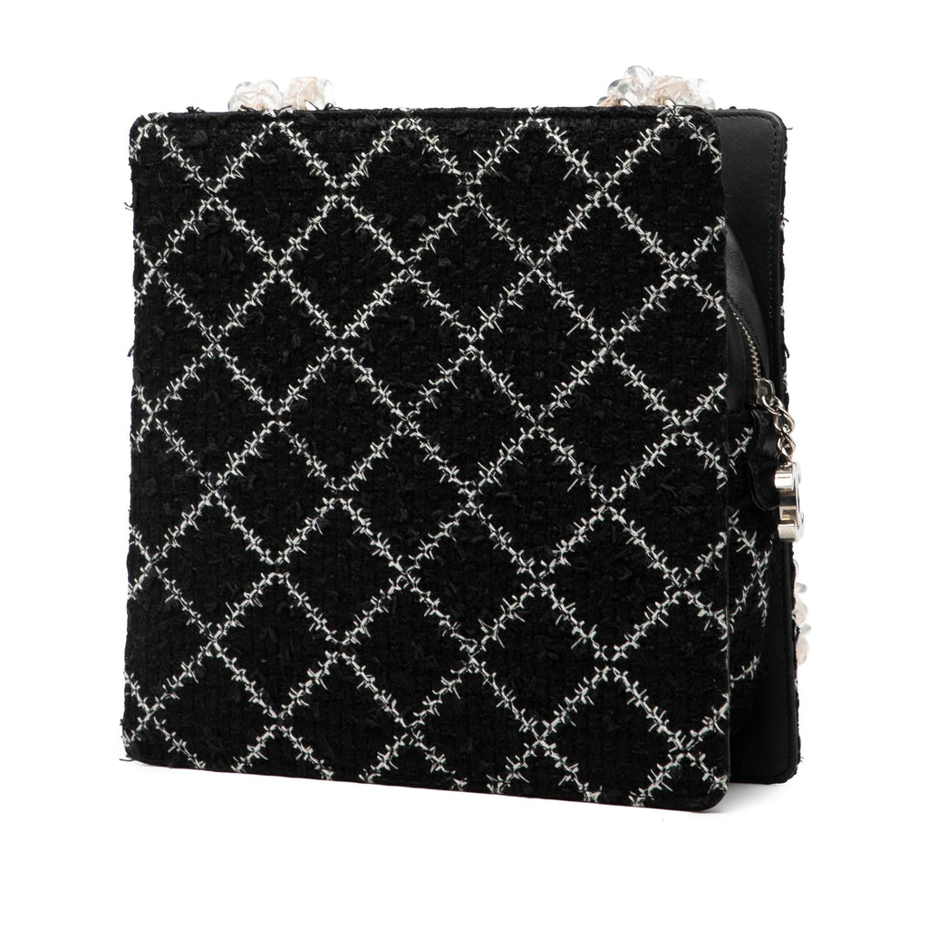 Chanel Tweed and Resin Zipped Chain Shopping Bag