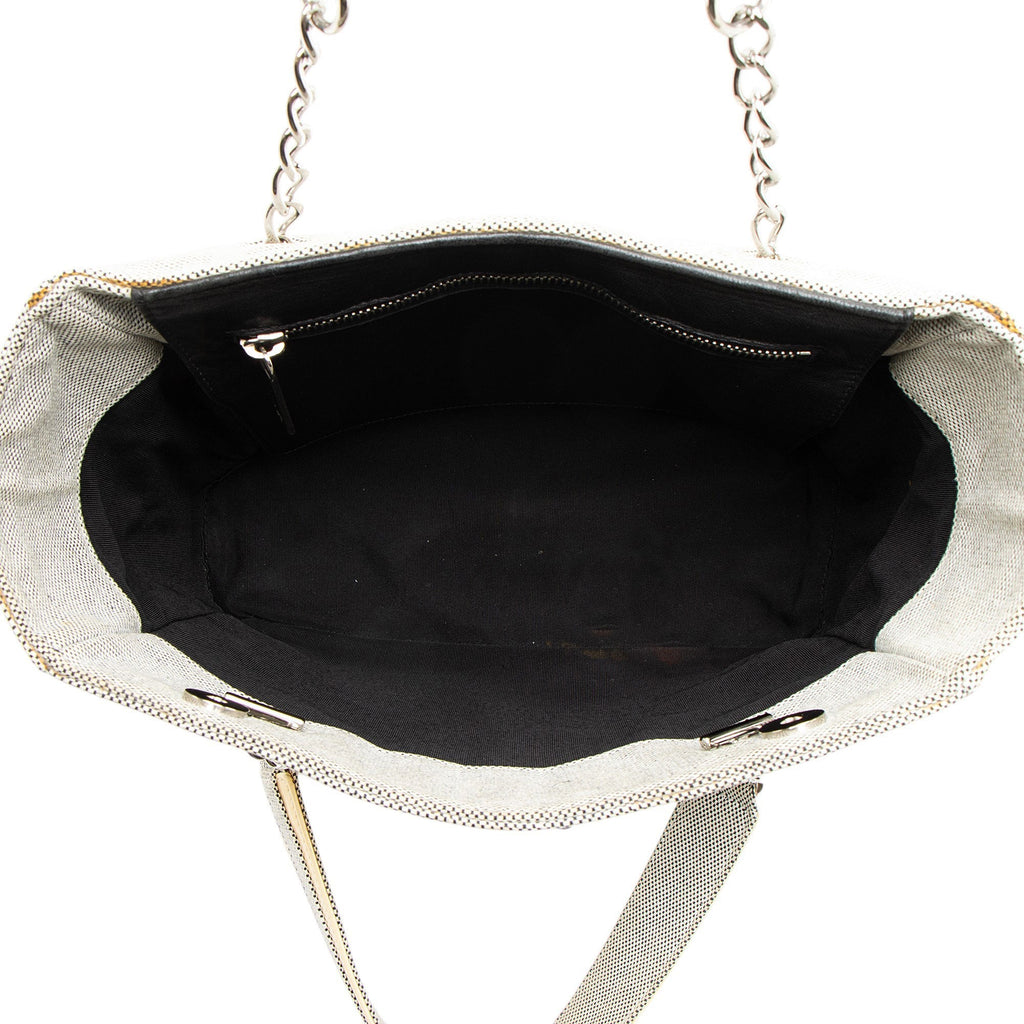 Chanel Vintage Canvas Camellia No. 5 Tote
