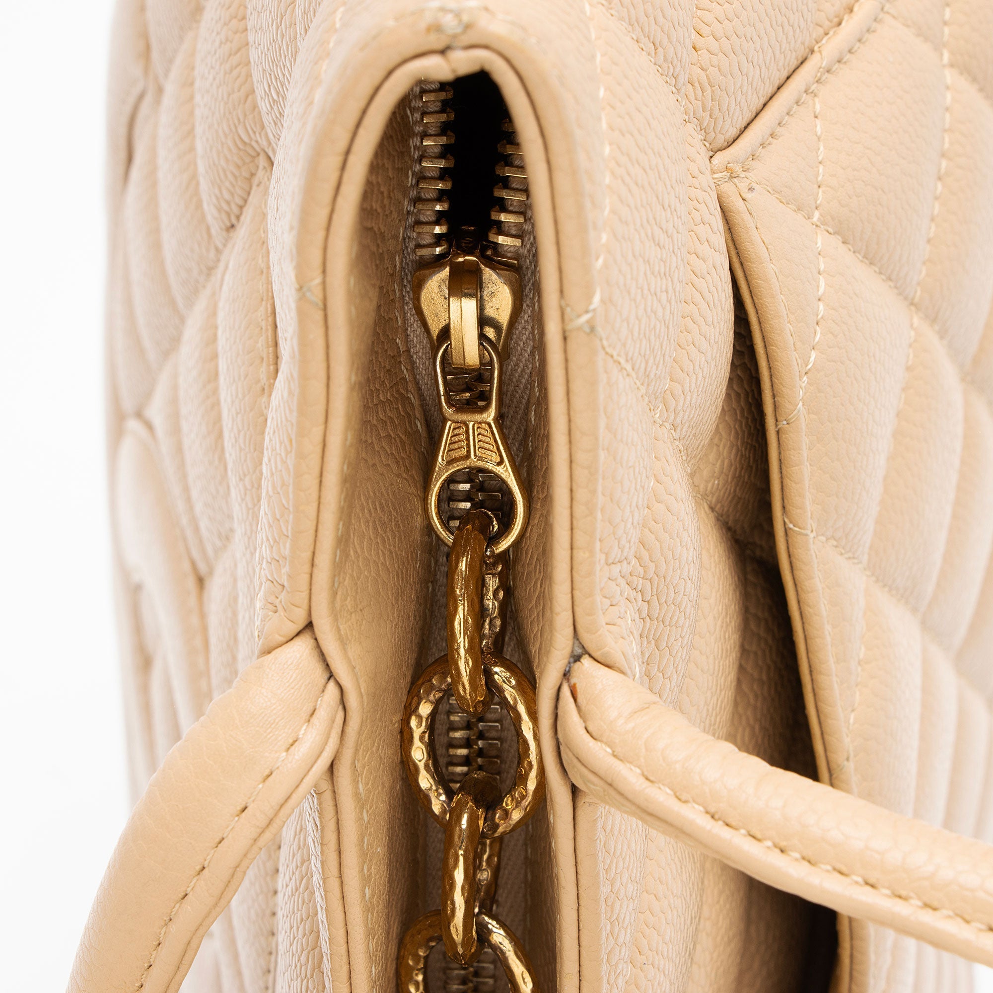 Chanel Vintage Caviar Leather Medallion Tote