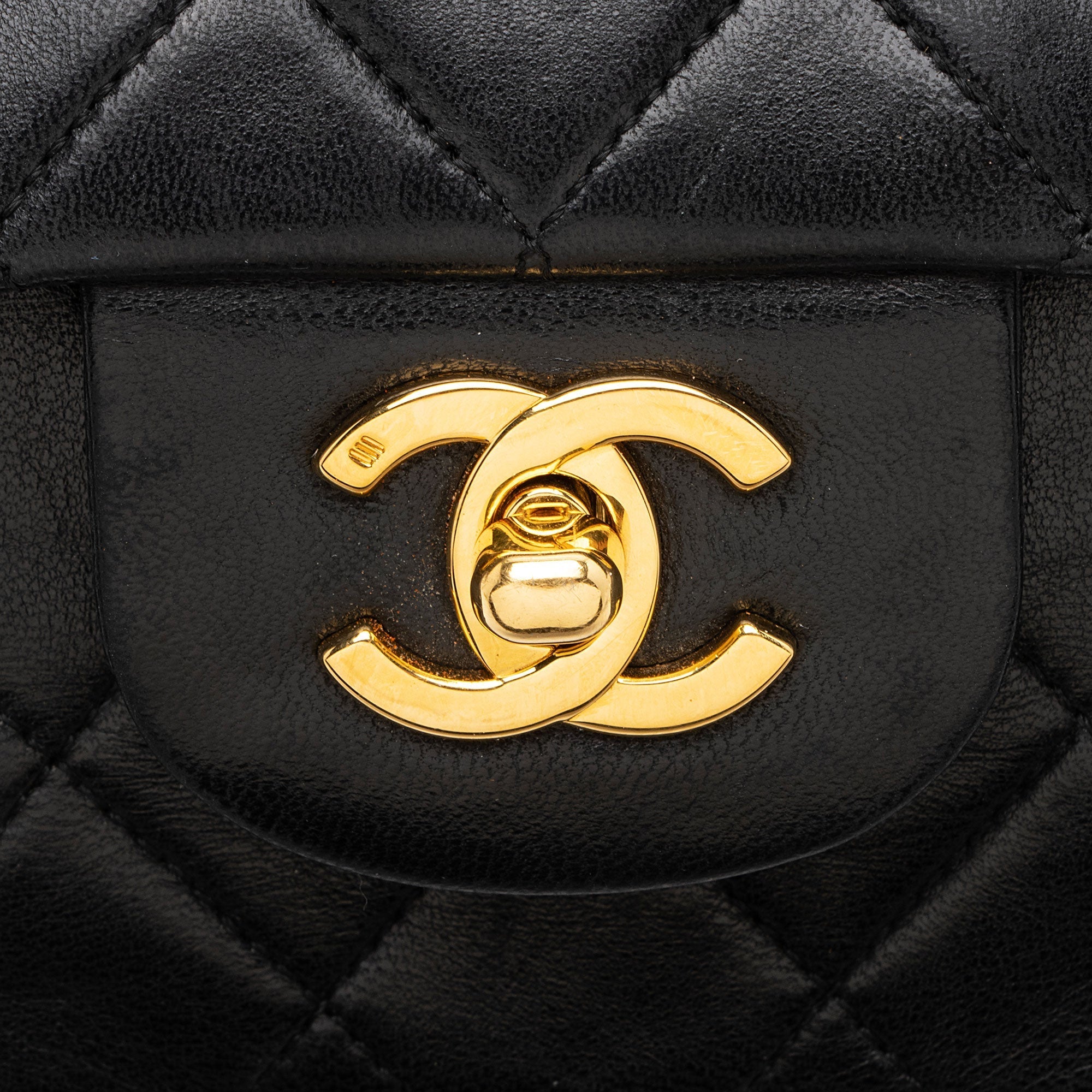 Chanel Vintage Lambskin Classic Medium Double Flap Bag