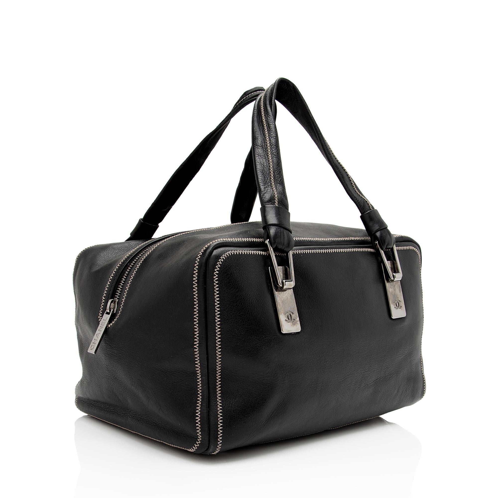 Chanel Vintage Lambskin Essential Bowler Bag (SHF-AnnD2G)